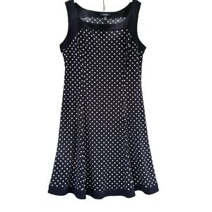 Chaps Navy Polka Dot Dress Women’s Size Large